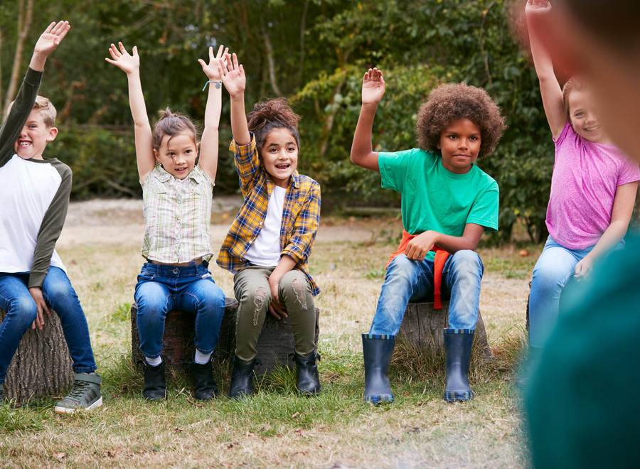 Children enjoying outdoor learning at Wirral Rise